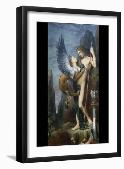 Oedipus and the Sphinx-Gustave Moreau-Framed Art Print