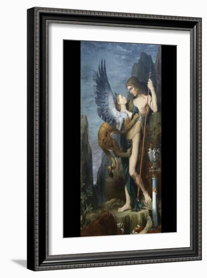 Oedipus and the Sphinx-Gustave Moreau-Framed Art Print