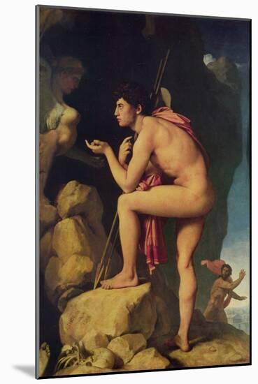 Oedipus and the Sphinx-Jean-Auguste-Dominique Ingres-Mounted Art Print