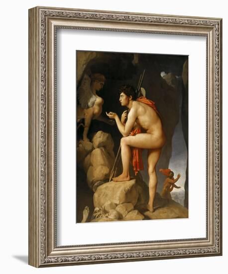 Oedipus and the Sphinx-Jean-Auguste-Dominique Ingres-Framed Giclee Print