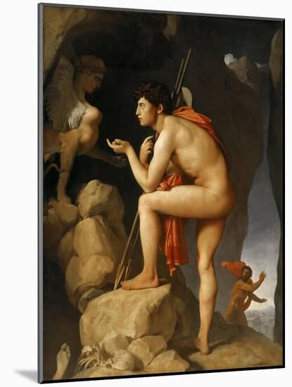 Oedipus and the Sphinx-Jean-Auguste-Dominique Ingres-Mounted Giclee Print