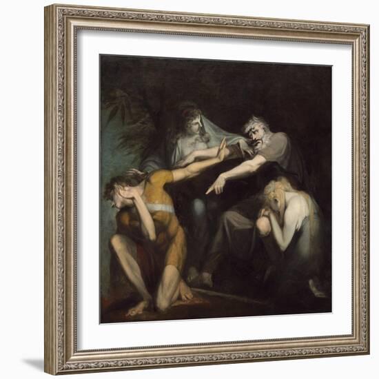 Oedipus Cursing His Son, Polynices, 1786-Henry Fuseli-Framed Giclee Print