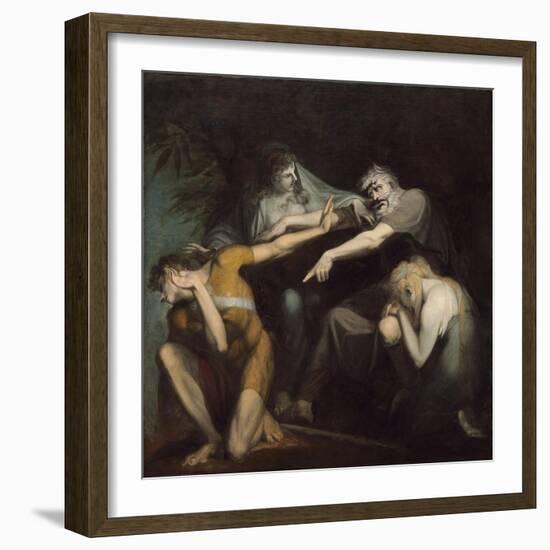 Oedipus Cursing His Son, Polynices, 1786-Henry Fuseli-Framed Giclee Print