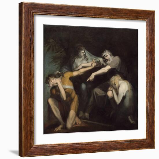 Oedipus Cursing His Son, Polynices, 1786-Henry Fuseli-Framed Giclee Print