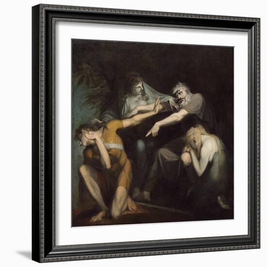 Oedipus Cursing His Son, Polynices, 1786-Henry Fuseli-Framed Giclee Print