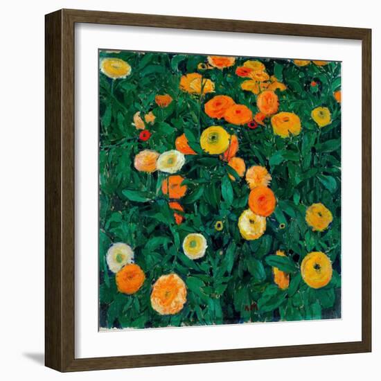 Oeillets D'inde - Peinture De Koloman Moser (1868-1918), 1909, Huile Sur Toile - Marigolds - Oil On-Koloman Moser-Framed Giclee Print