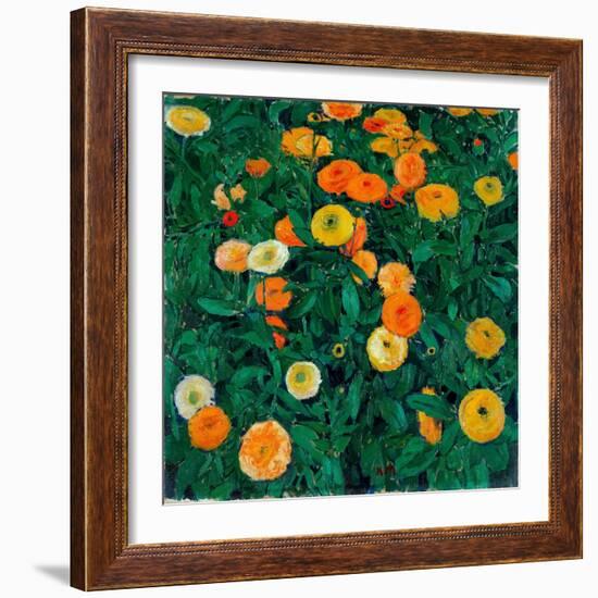 Oeillets D'inde - Peinture De Koloman Moser (1868-1918), 1909, Huile Sur Toile - Marigolds - Oil On-Koloman Moser-Framed Giclee Print