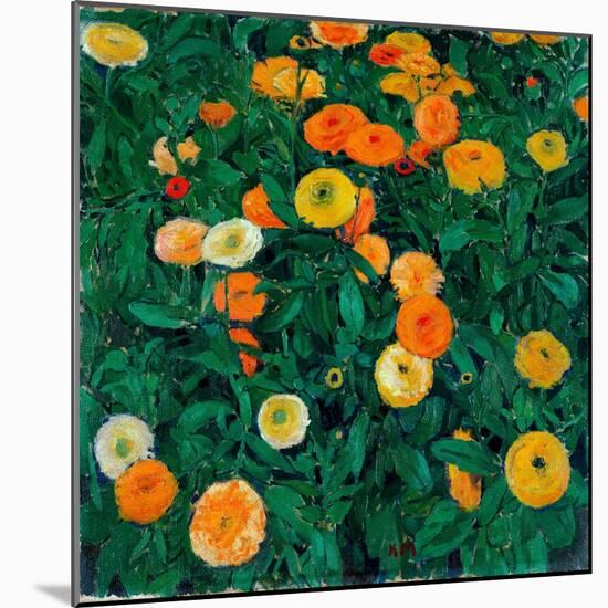 Oeillets D'inde - Peinture De Koloman Moser (1868-1918), 1909, Huile Sur Toile - Marigolds - Oil On-Koloman Moser-Mounted Giclee Print