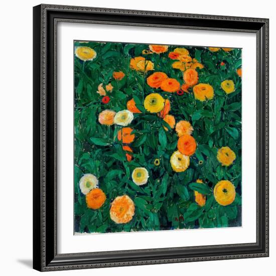 Oeillets D'inde - Peinture De Koloman Moser (1868-1918), 1909, Huile Sur Toile - Marigolds - Oil On-Koloman Moser-Framed Giclee Print