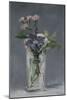 Oeillets et clématites dans un vase de cristal-Edouard Manet-Mounted Giclee Print