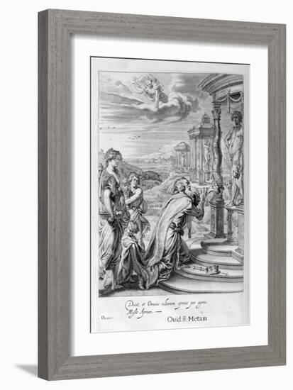 Oeneus, King of Calydon, Having Neglected Diana in a Sacrifice Is Punished for His Impiety, 1655-Michel de Marolles-Framed Giclee Print