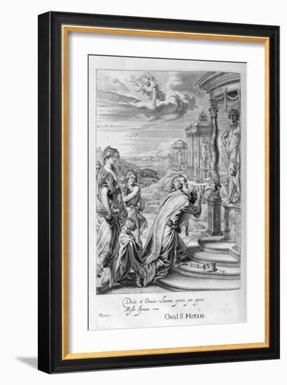 Oeneus, King of Calydon, Having Neglected Diana in a Sacrifice Is Punished for His Impiety, 1655-Michel de Marolles-Framed Giclee Print