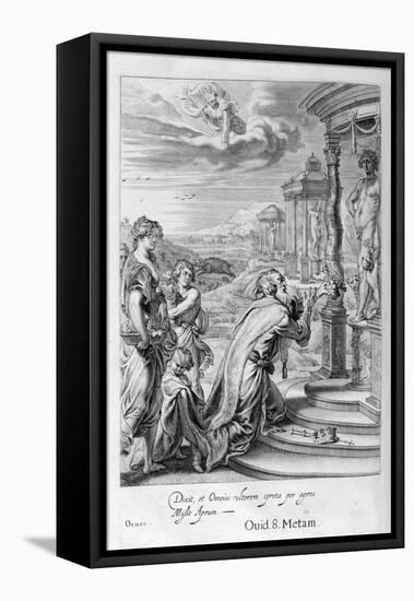 Oeneus, King of Calydon, Having Neglected Diana in a Sacrifice Is Punished for His Impiety, 1655-Michel de Marolles-Framed Premier Image Canvas