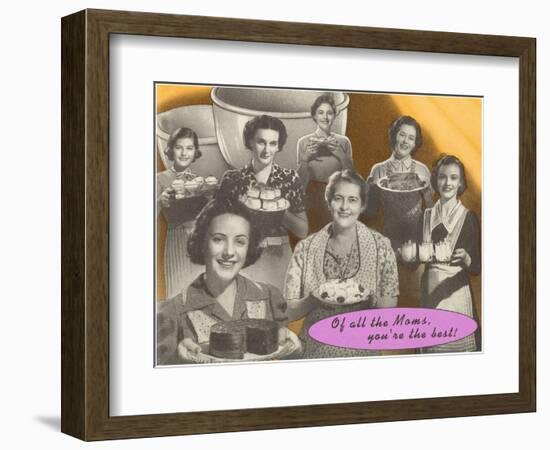 Of All the Moms, You're the Best, Moms with Foods-null-Framed Art Print