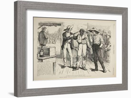 Of Course He Wants to Vote the Democratic Ticket, 1876-Arthur Burdett Frost-Framed Giclee Print