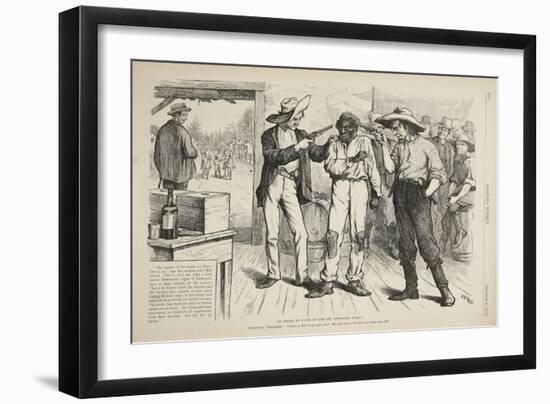 Of Course He Wants to Vote the Democratic Ticket, 1876-Arthur Burdett Frost-Framed Giclee Print