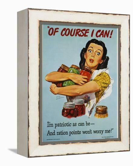 Of Course I Can! War Production Poster-Dick Williams-Framed Premier Image Canvas