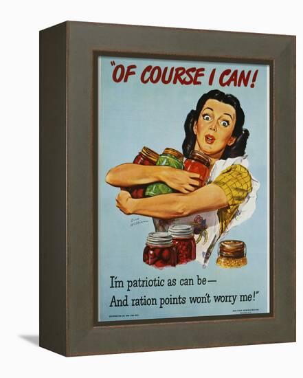 Of Course I Can! War Production Poster-Dick Williams-Framed Premier Image Canvas