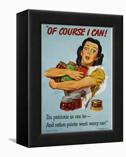 Of Course I Can! War Production Poster-Dick Williams-Framed Premier Image Canvas