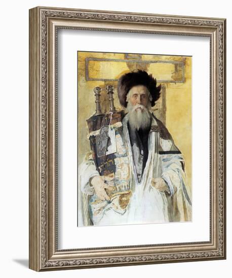 Of the High Priests Tribe-Isidor Kaufmann-Framed Art Print