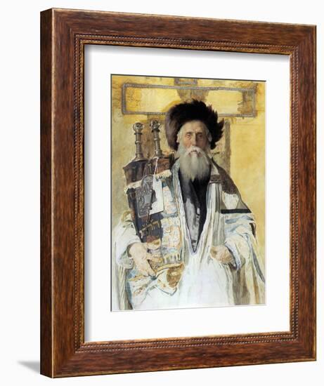 Of the High Priests Tribe-Isidor Kaufmann-Framed Art Print