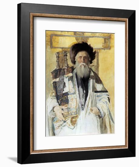 Of the High Priests Tribe-Isidor Kaufmann-Framed Art Print