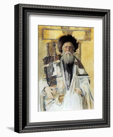 Of the High Priests Tribe-Isidor Kaufmann-Framed Art Print