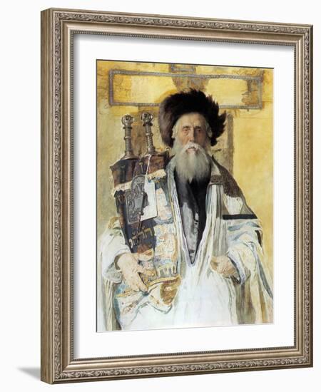 Of the High Priests Tribe-Isidor Kaufmann-Framed Art Print