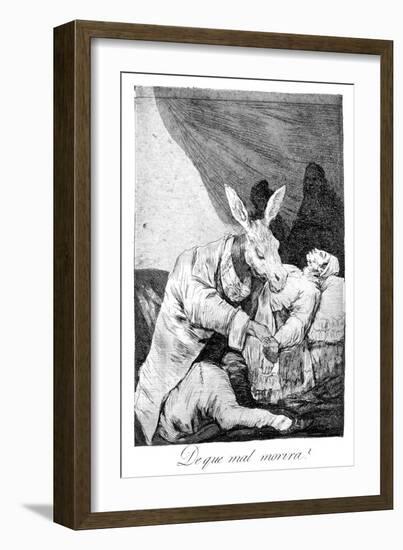 Of What Ill He Die?, 1799-Francisco de Goya-Framed Giclee Print