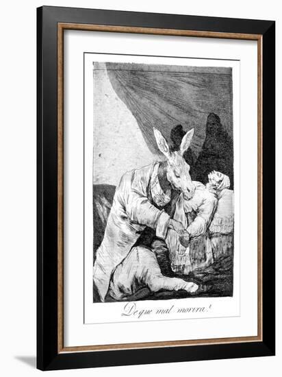 Of What Ill He Die?, 1799-Francisco de Goya-Framed Giclee Print