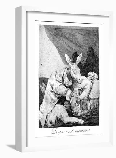 Of What Ill He Die?, 1799-Francisco de Goya-Framed Giclee Print