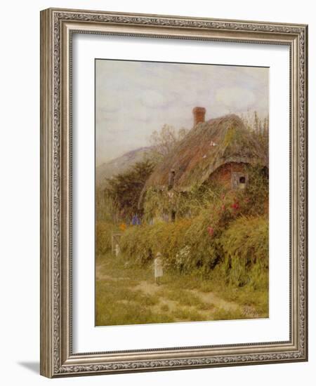 Off Fishing, Surrey (W/C on Paper)-Helen Allingham-Framed Giclee Print