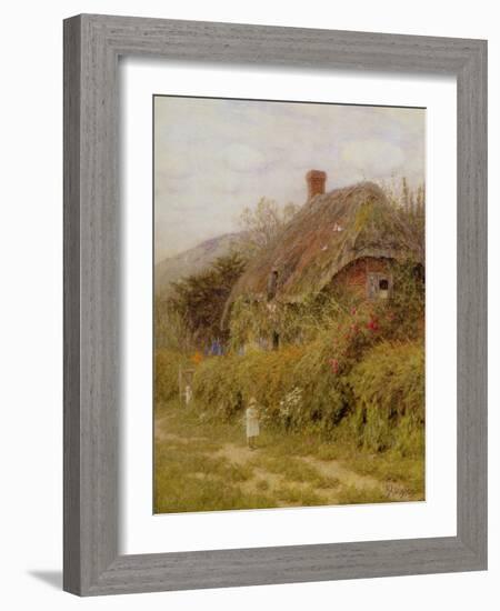 Off Fishing, Surrey (W/C on Paper)-Helen Allingham-Framed Giclee Print