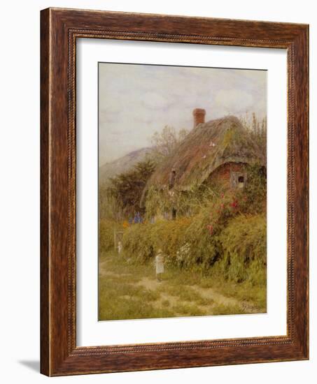 Off Fishing, Surrey (W/C on Paper)-Helen Allingham-Framed Giclee Print