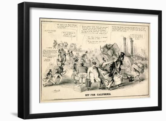 Off for California, 1849-Manning-Framed Giclee Print