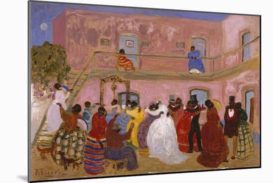 Off for the Honeymoon, 1918-25 (Oil on Particle Board)-Pedro Figari-Mounted Giclee Print