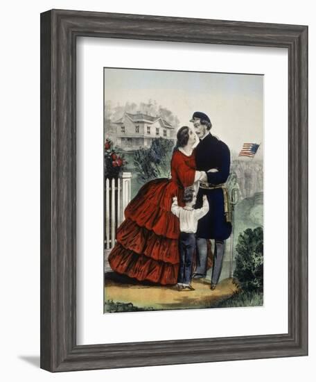 Off For the War-Currier & Ives-Framed Giclee Print