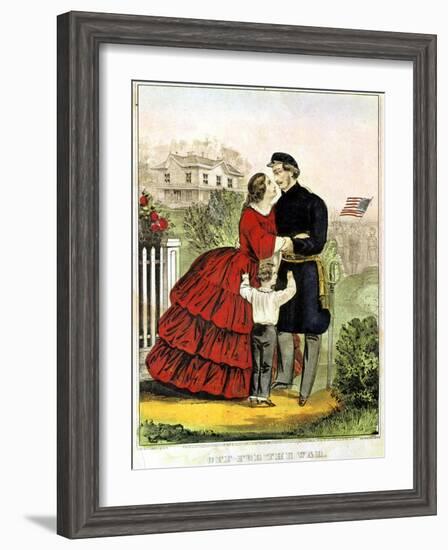 Off for the War-Currier & Ives-Framed Giclee Print