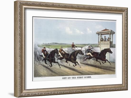 Off on the First Score-Currier & Ives-Framed Giclee Print