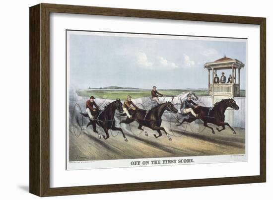 Off on the First Score-Currier & Ives-Framed Giclee Print