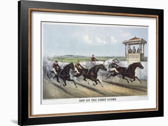 Off on the First Score-Currier & Ives-Framed Giclee Print