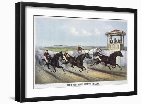 Off on the First Score-Currier & Ives-Framed Giclee Print