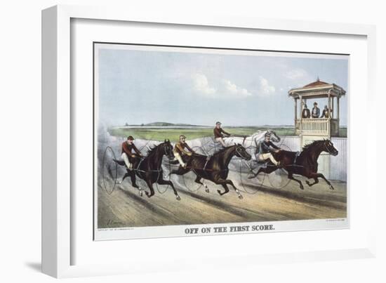 Off on the First Score-Currier & Ives-Framed Giclee Print