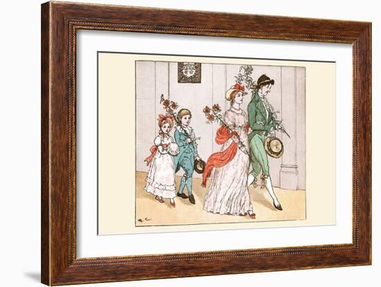 Off She Went with Her New Husband and Her Children-Randolph Caldecott-Framed Art Print