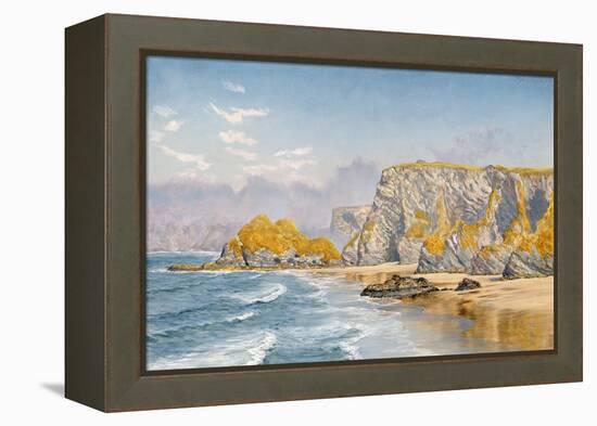 Off the Coast of Guernsey-John Brett-Framed Premier Image Canvas