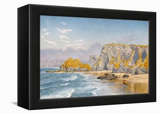 Off the Coast of Guernsey-John Brett-Framed Premier Image Canvas