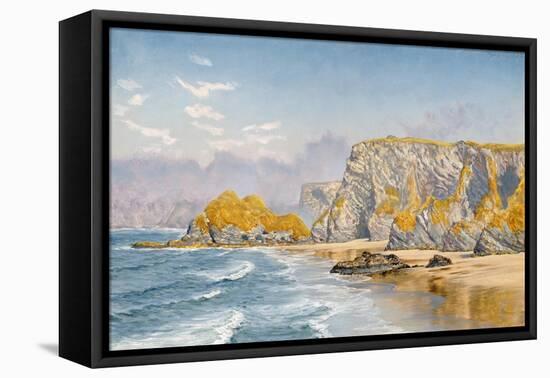 Off the Coast of Guernsey-John Brett-Framed Premier Image Canvas