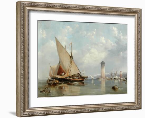 Off the Coast of Leghorn, 1848-Edward William Cooke-Framed Giclee Print