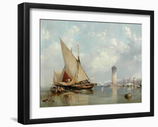 Off the Coast of Leghorn, 1848-Edward William Cooke-Framed Giclee Print