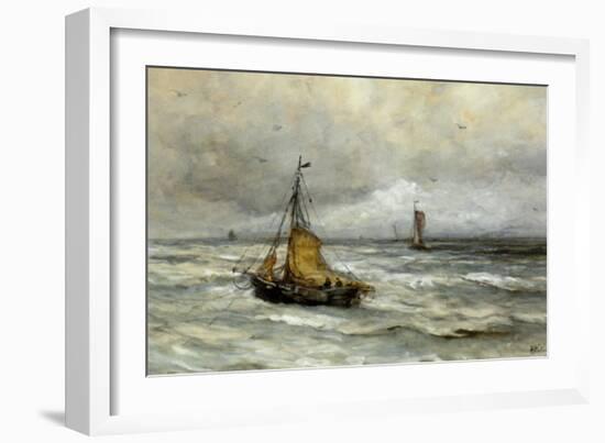 Off the Coast-Hendrik William Mesdag-Framed Art Print
